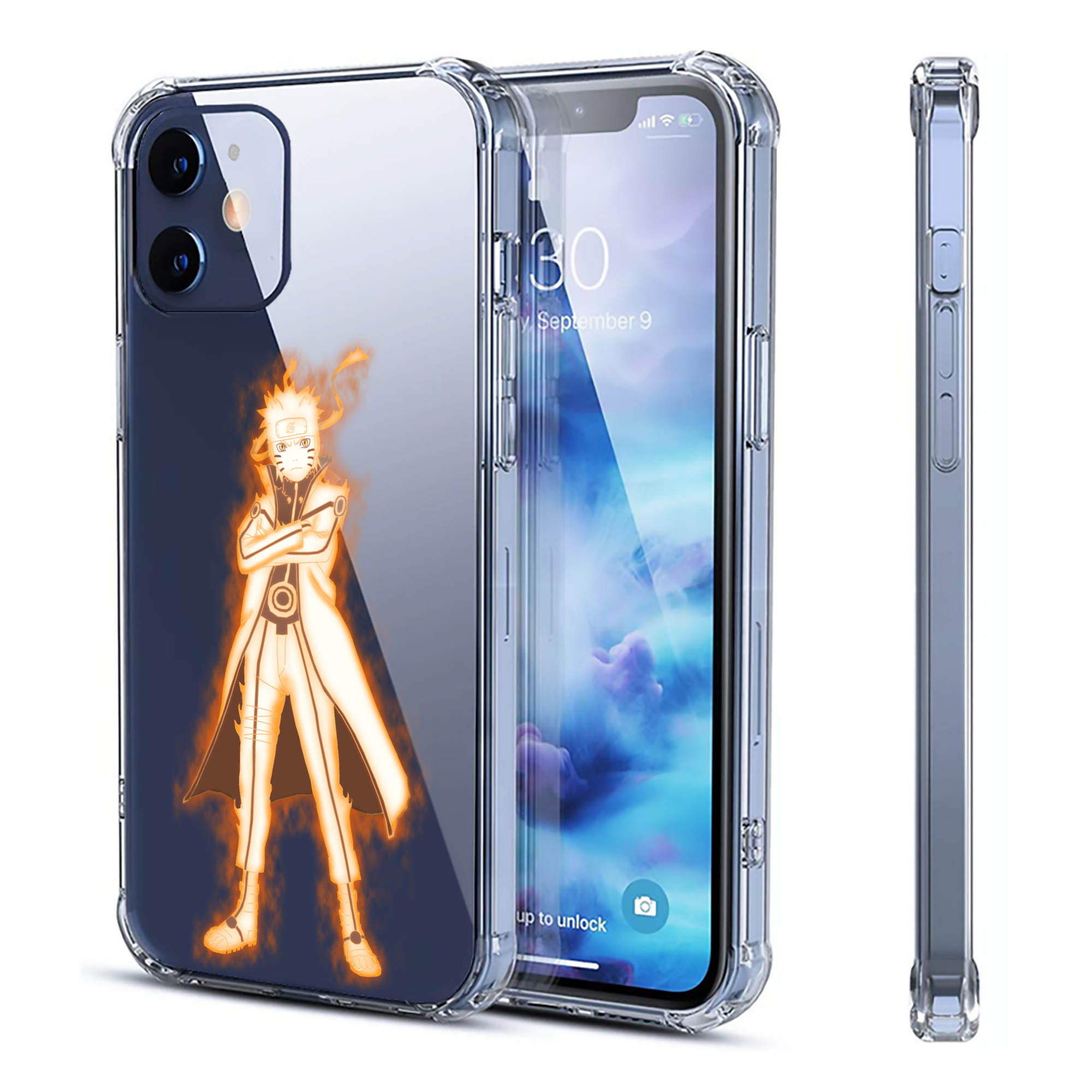 （画像用） NARUTO -ナルト- うずまき ナルト Uzumaki Naruto 【iPhone 12シリーズ対応】透明スマホケース（クリアソフトケース）